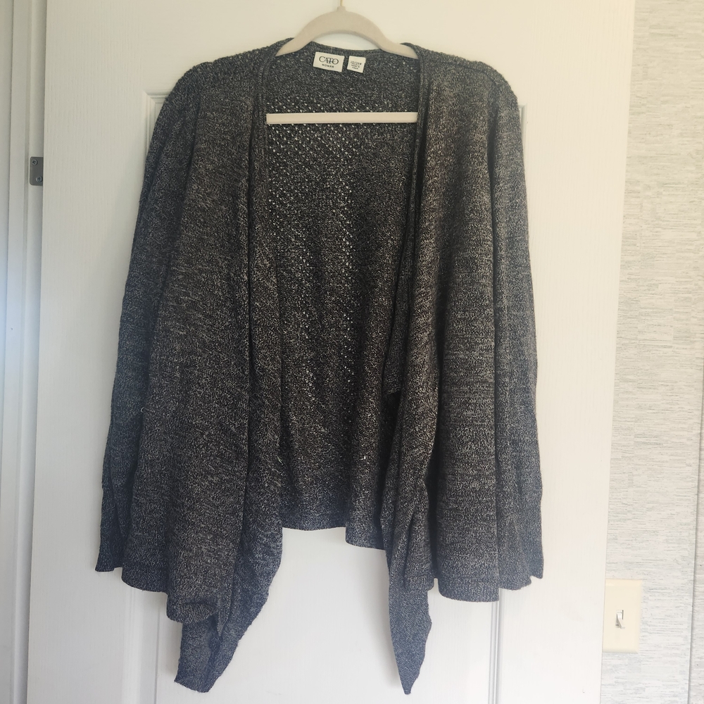 Cato Cozy Gray Open-Front Sweater Size 22/25W Euc*
